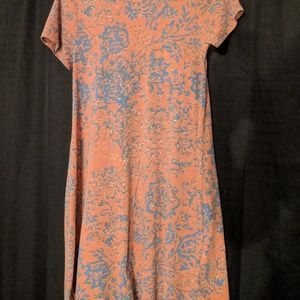 Lularoe Carly with Peach and Light blue XXS